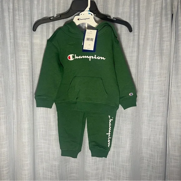Champion Forest Green Kids Tracksuit - Picture 1 of 13